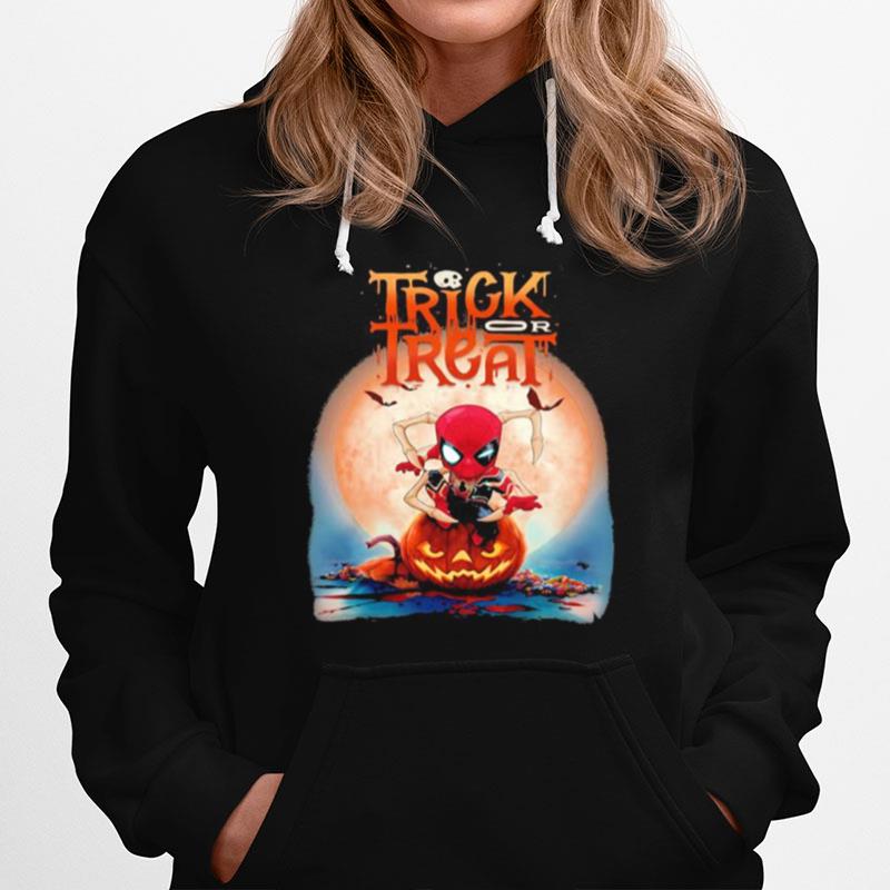 Halloween Spiderman Trick Or Treat Pumpkins Hoodie