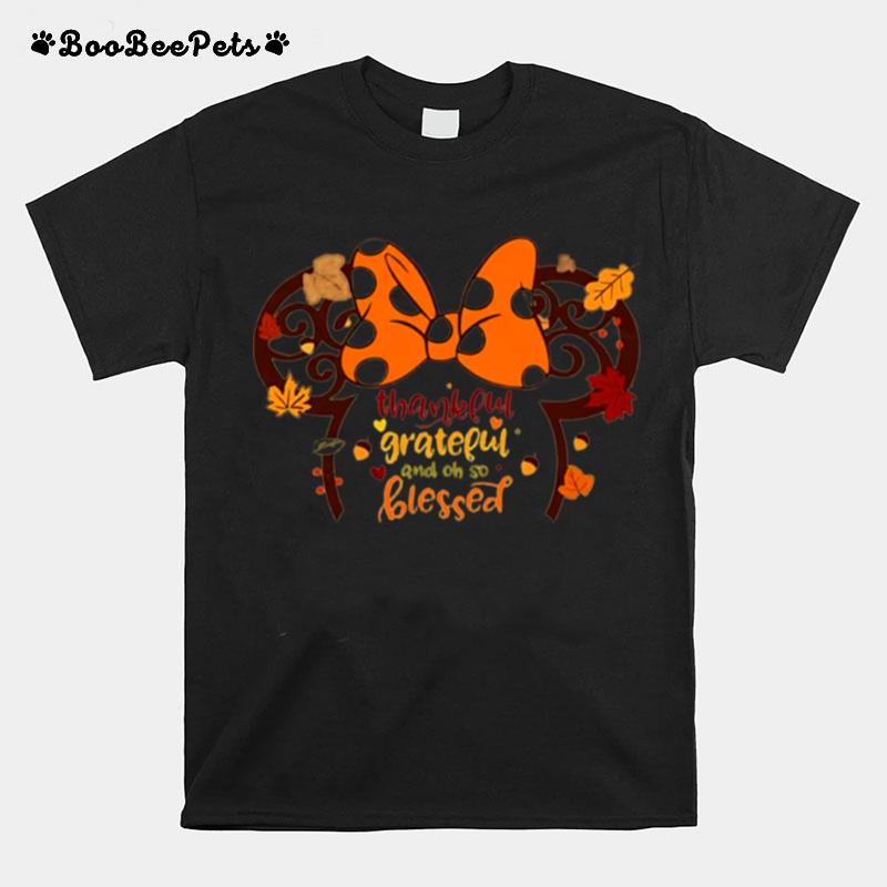 Halloween Thankful Greatful Minnie Ear T-Shirt