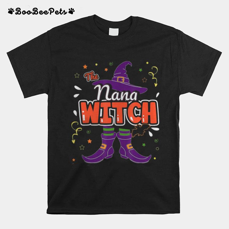 Halloween The Nana Witch Family Matching Funny Group Women T-Shirt