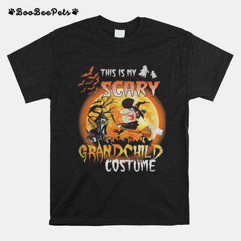 Halloween This Is My Scary Grandchild Costume Moon T-Shirt