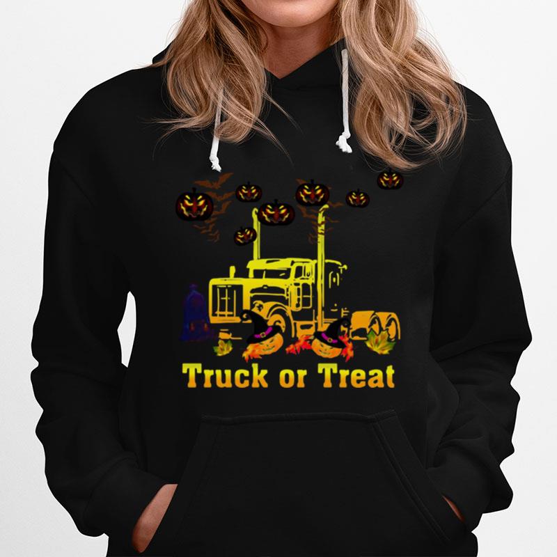 Halloween Truck Or Treat Pumpkins Witch Hoodie