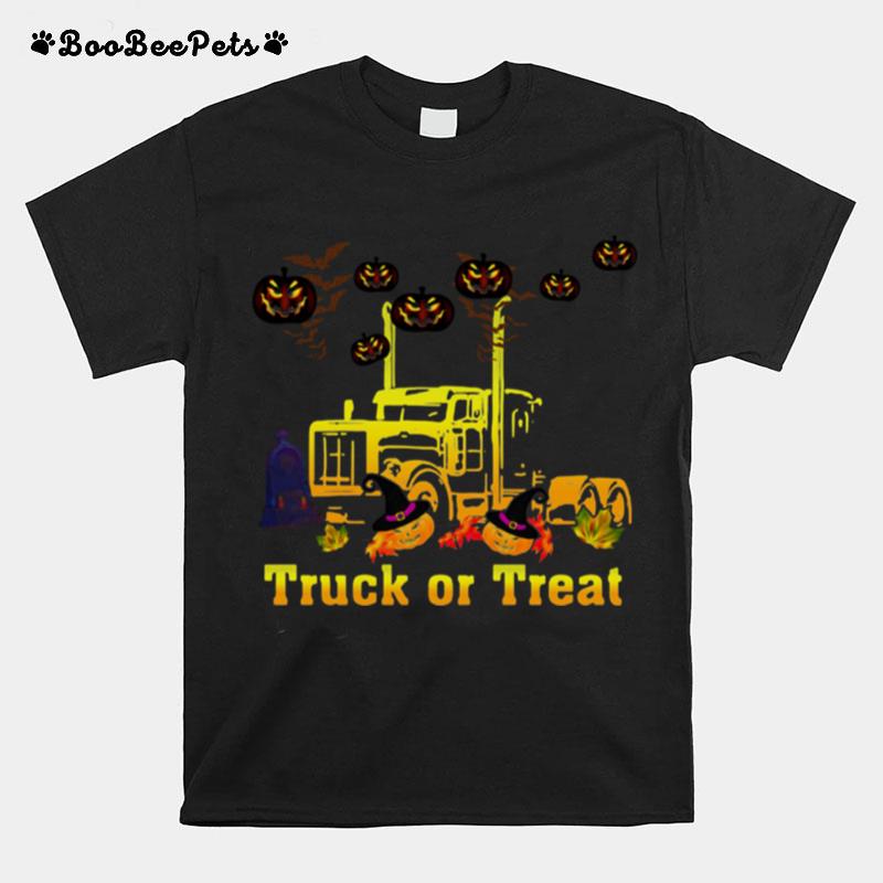 Halloween Truck Or Treat Pumpkins Witch T-Shirt