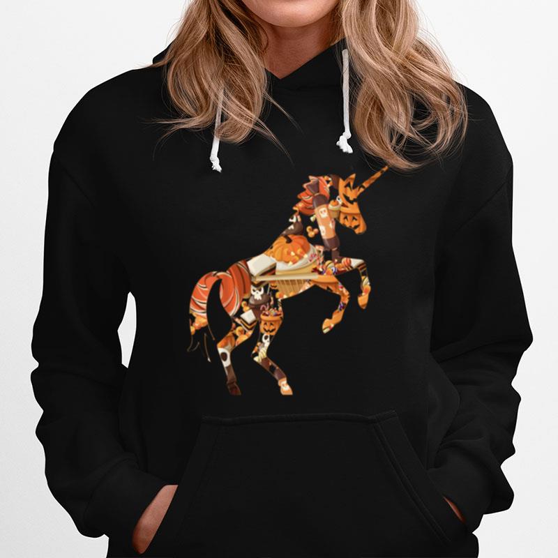 Halloween Unicorn Candy Corn Pumpkins Hoodie