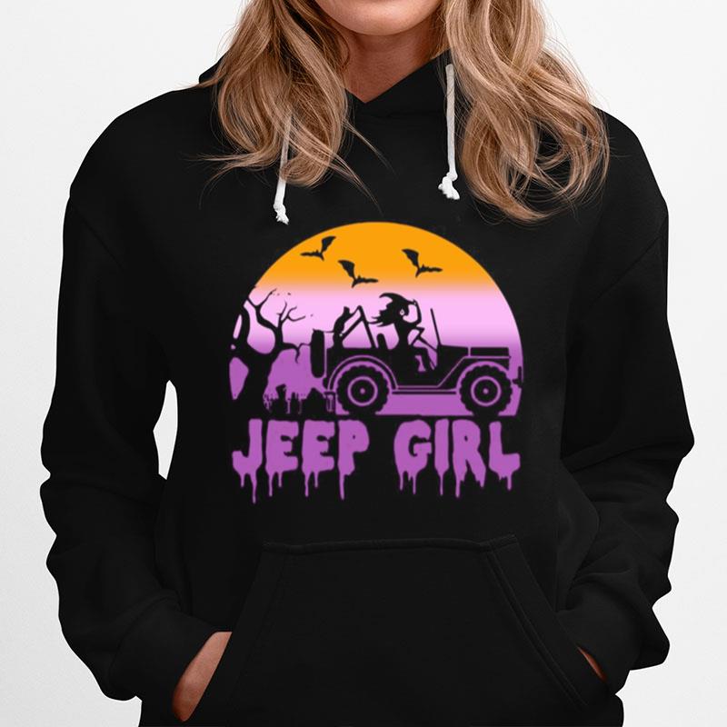 Halloween Witch Drive Jeep Jeep Girl Hoodie