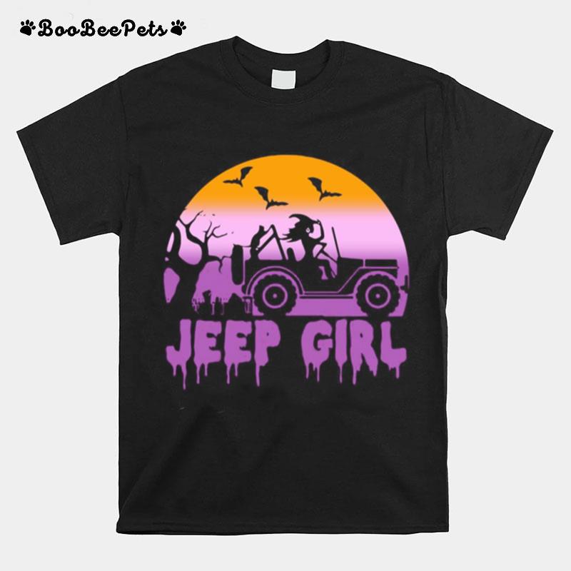 Halloween Witch Drive Jeep Jeep Girl T-Shirt