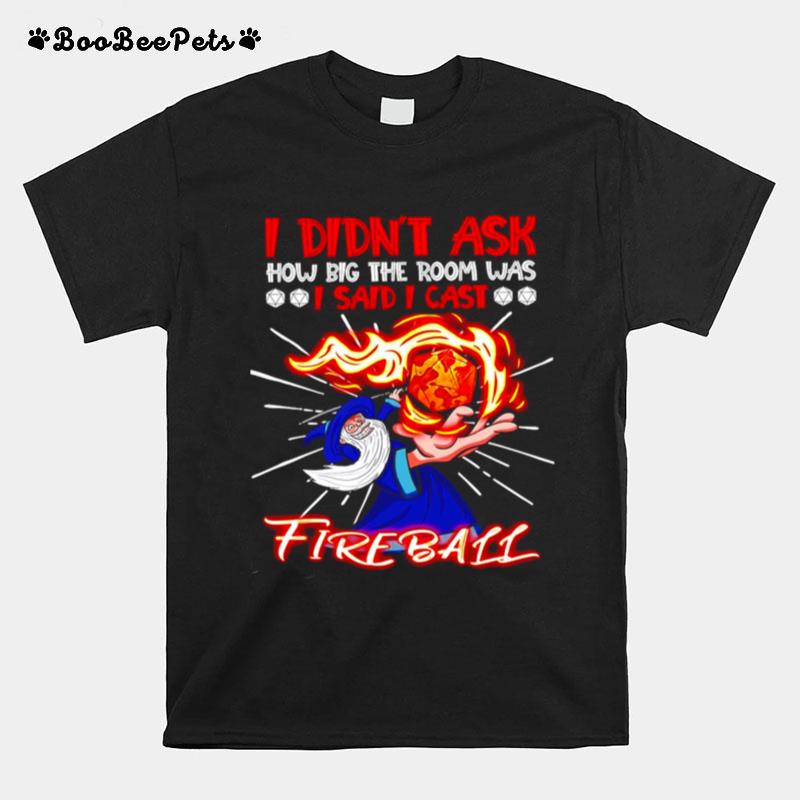 Halloween Witch I Didnt Ask How Big The Room Was I Said I Cast Fireball T-Shirt