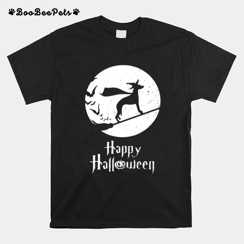 Halloween Witch Whippet Dog Lover T-Shirt