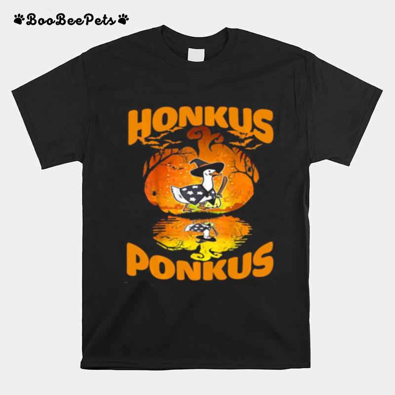 Halloween Witches Duck And Pumkin Cute Honkus Ponkus T-Shirt