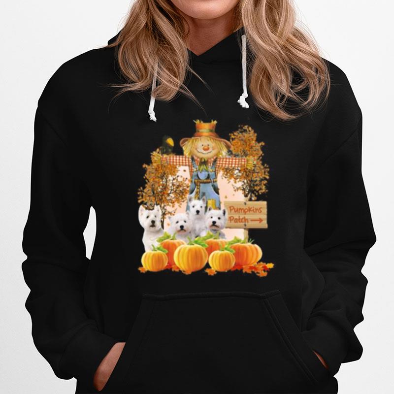 Halloween Yorkie Figurehead Pumpkins Patch Hoodie