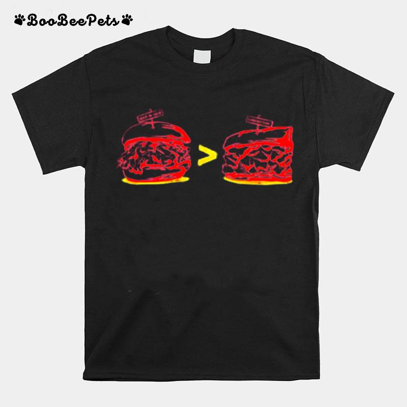 Hamburger Bar B Que Cheesesteak T-Shirt