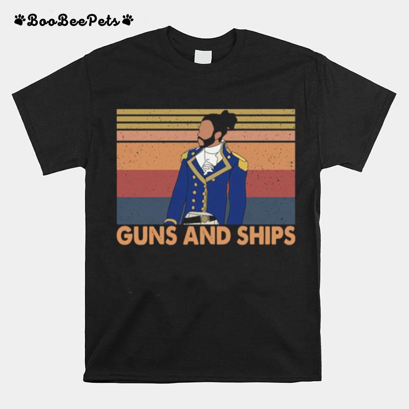 Hamilton Guns And Ships Vintage T-Shirt