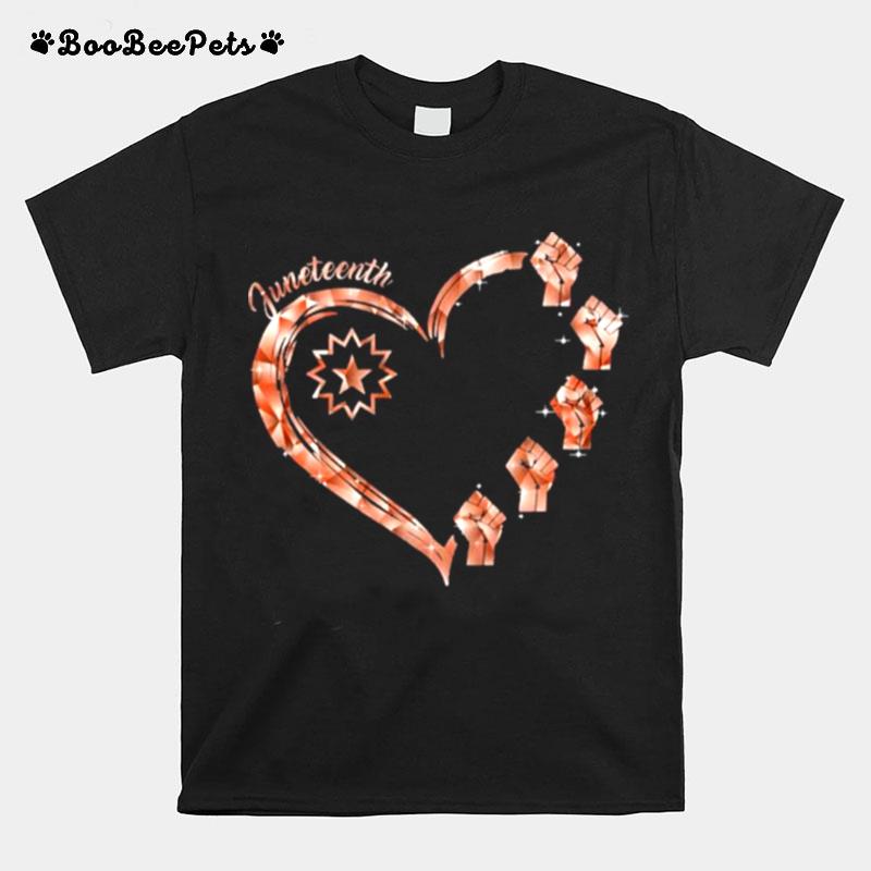 Hands Heart Juneteenth Diamond T-Shirt