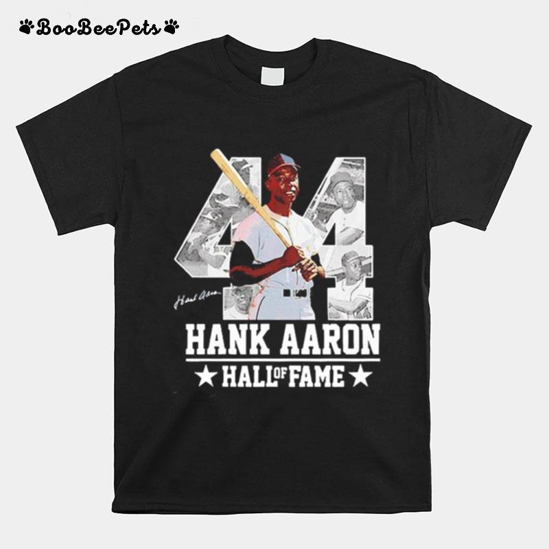 Hank Aaron 44 Hof Milwaukee Atlanta Baseball Jersey Hammer Aaron T-Shirt