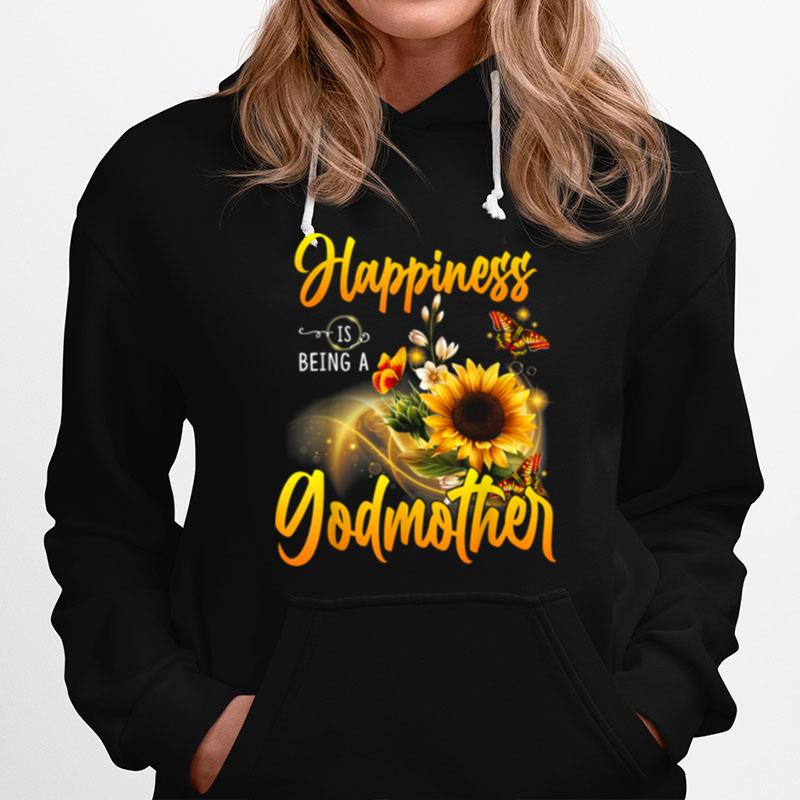 Happiness Is Being A Godmother Sunflowers Butterflies Hoodie