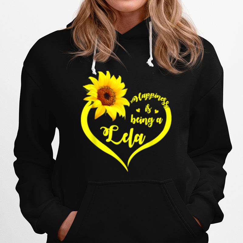 Happiness Is Being A Lela Sunflower Grandma Cute Hoodie