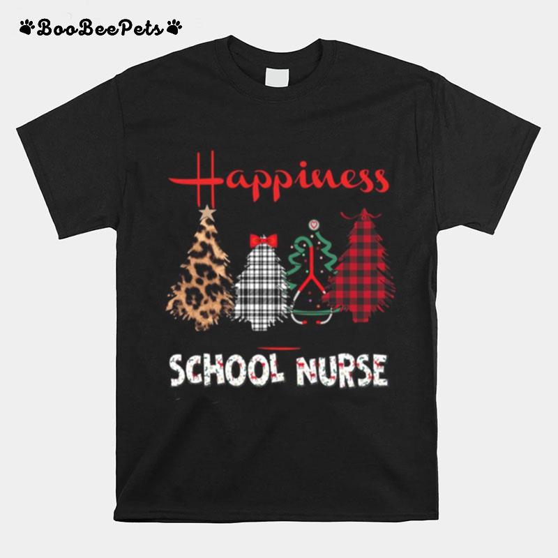 Happiness Is Being A School Nurse Christmas T-Shirt