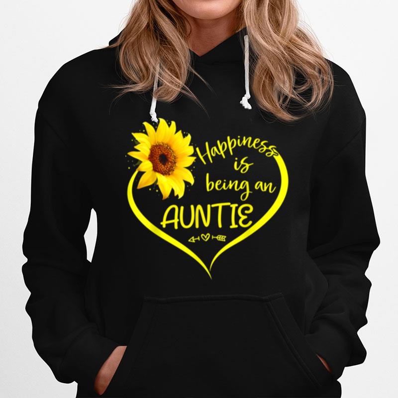 Happiness Is Being An Auntie Sunflower Heart Aunt To Be Hoodie