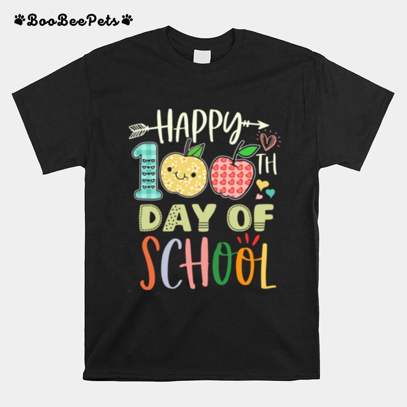 Happy 100Th Day Of School Apple T-Shirt