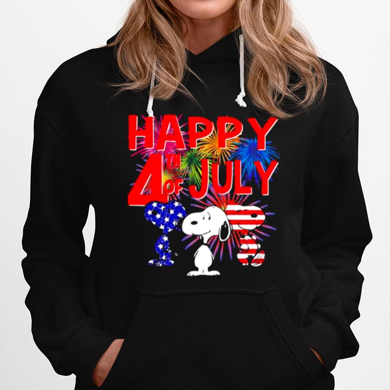 Happy 4Th Of July Independence Snoopy Fireword Hoodie