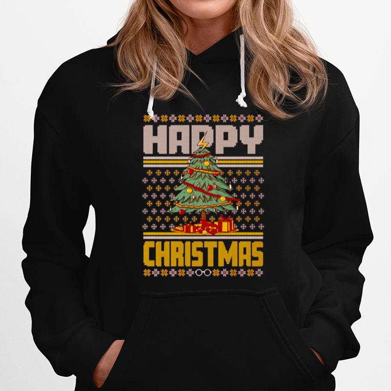 Happy Christmas Tree Light Ugly Christmas 2022 Hoodie