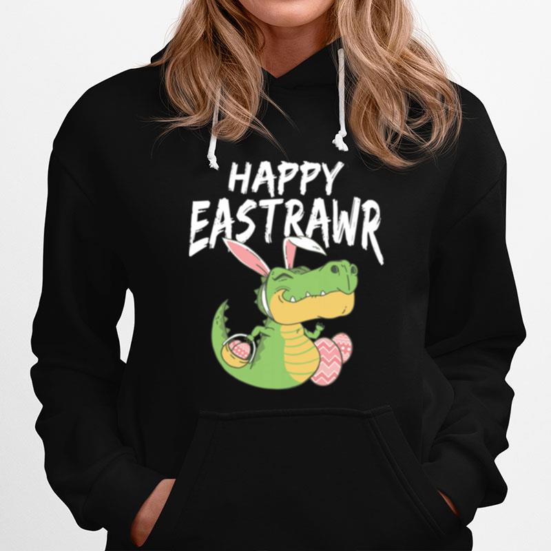 Happy Eastrawr T Rex Dinosaur Easter Bunny Egg Costume Hoodie