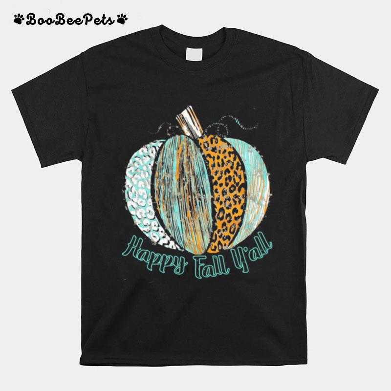 Happy Fall Leopard Pumpkin T-Shirt