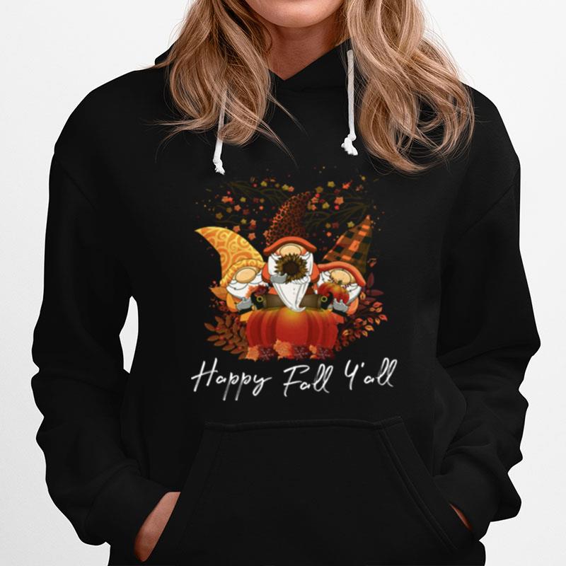 Happy Fall Yalls Garden Gnome Leopard Pumpkin Hoodie