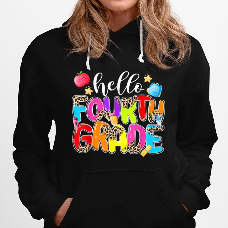 Happy First Day Of School 4Th Grade Funny Back To School T B0B4Zqgrst Hoodie