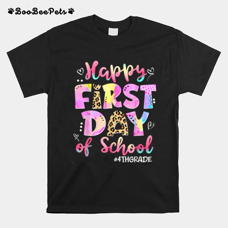 Happy First Day Of School 4Th Grade Funny Back To School T B0B4Zv13Nf T-Shirt