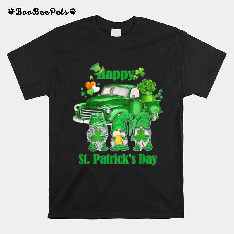 Happy Gnomes Truck St Patricks Day T-Shirt