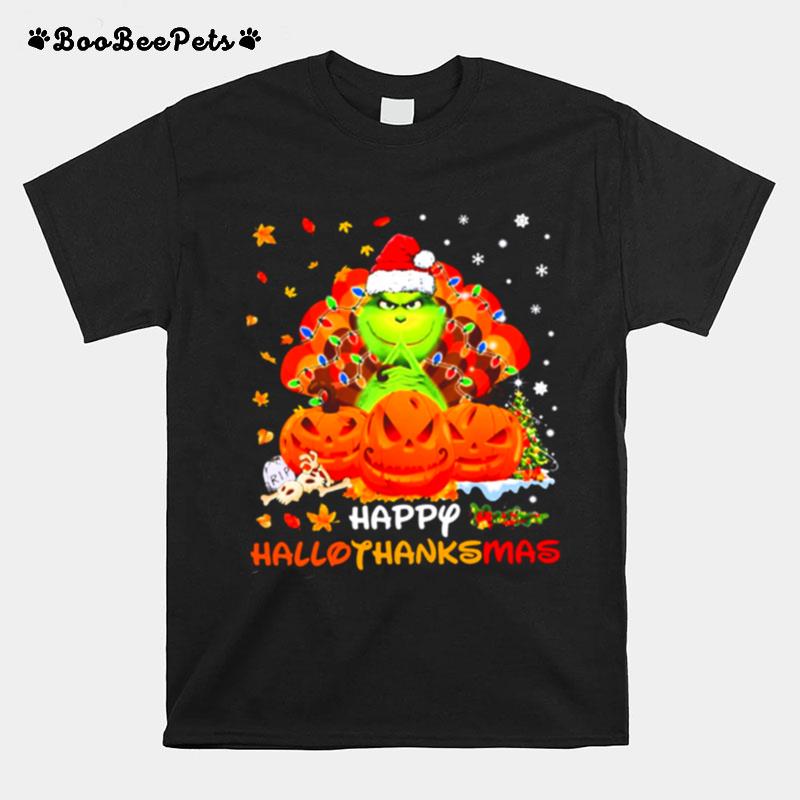 Happy Hallothanksmas Grinch Pumpkin T-Shirt