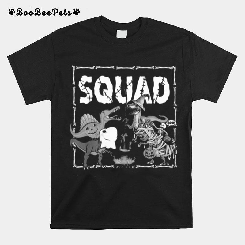 Happy Halloween Dinosaur Witch Squad T-Shirt