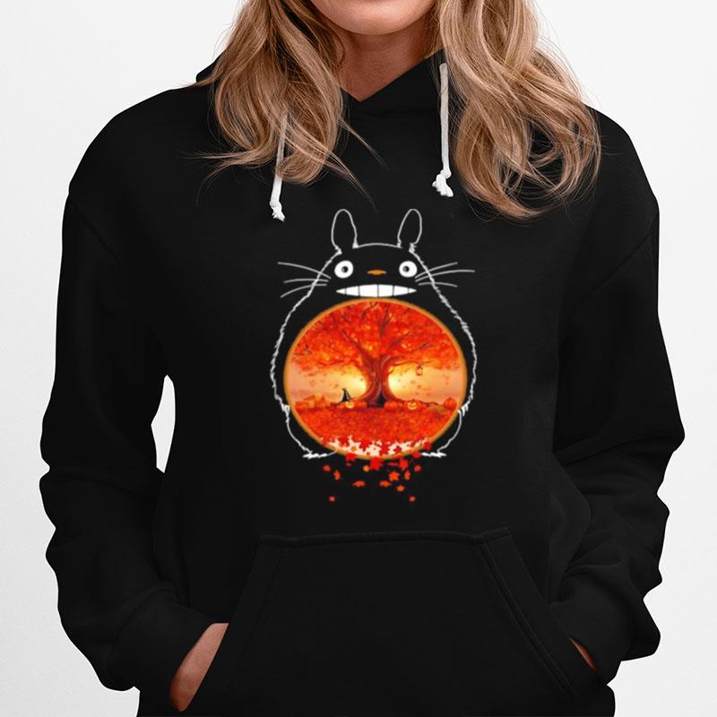 Happy Halloween Ghibli Leaves Maple Tree Hoodie