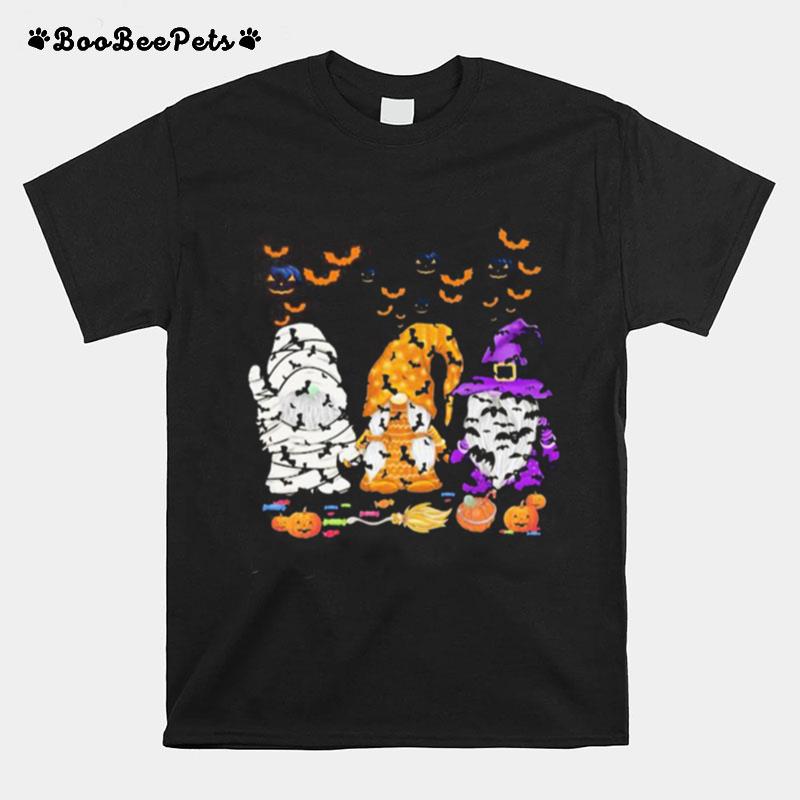 Happy Halloween Gnomes Witch Pumpkins T-Shirt