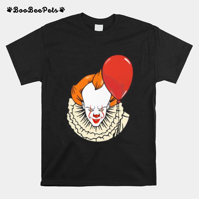 Happy Halloween Pennywise Holding Balloon T-Shirt