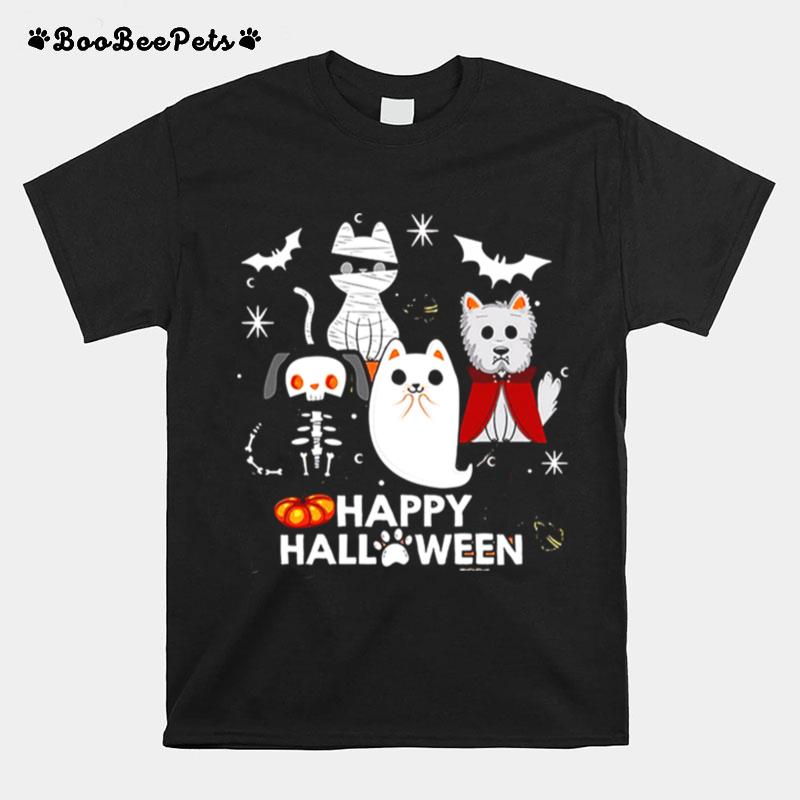 Happy Halloween Pets Cat Boo T-Shirt