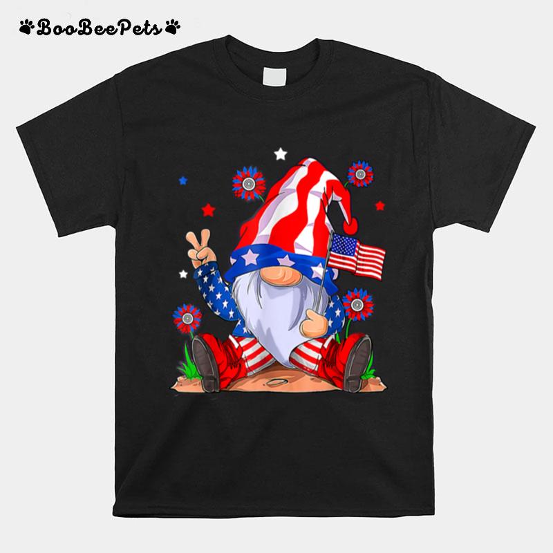 Happy Independence Day 4Th Of July Gnome American Flag T B0B3Sqxgc5 T-Shirt