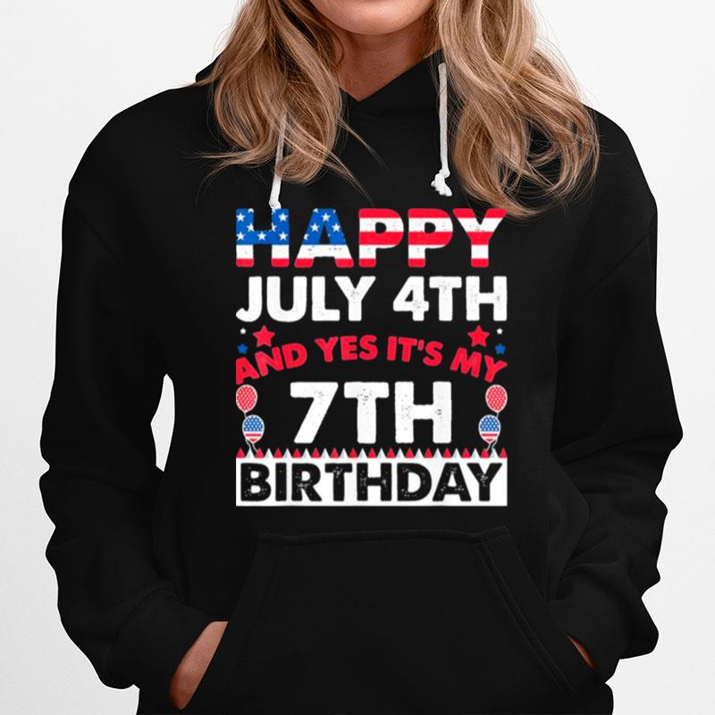 Happy July 4Th And Yes Its My 7Th Birthday Independence Day Classic Hoodie