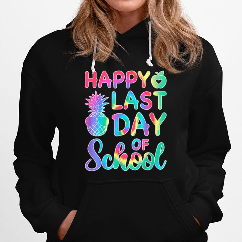 Happy Last Day Of School Tie Dye Cool Teacher Hello Summer T B09Zdnj63K Hoodie