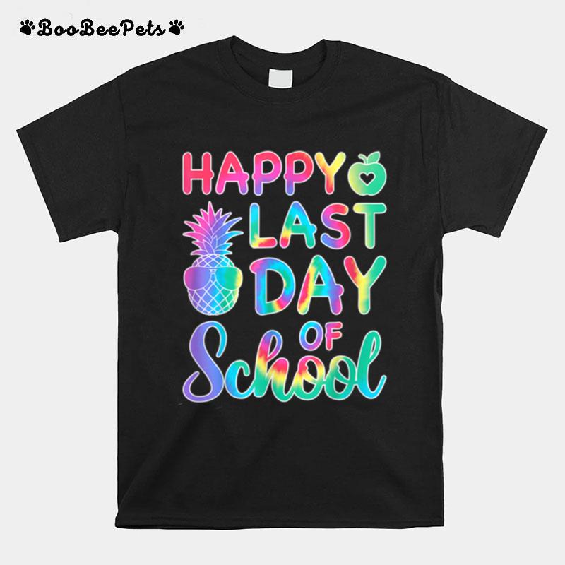 Happy Last Day Of School Tie Dye Cool Teacher Hello Summer T B09Zdnj63K T-Shirt