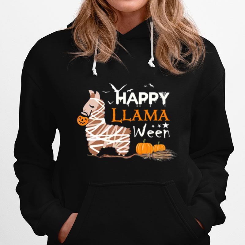 Happy Llama Ween Pumpkin Halloween Hoodie