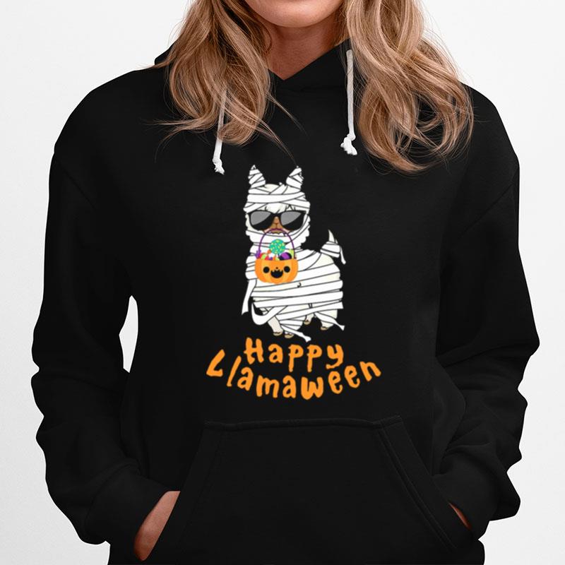 Happy Llamaween Funny Llama Halloween Costume Classic Hoodie