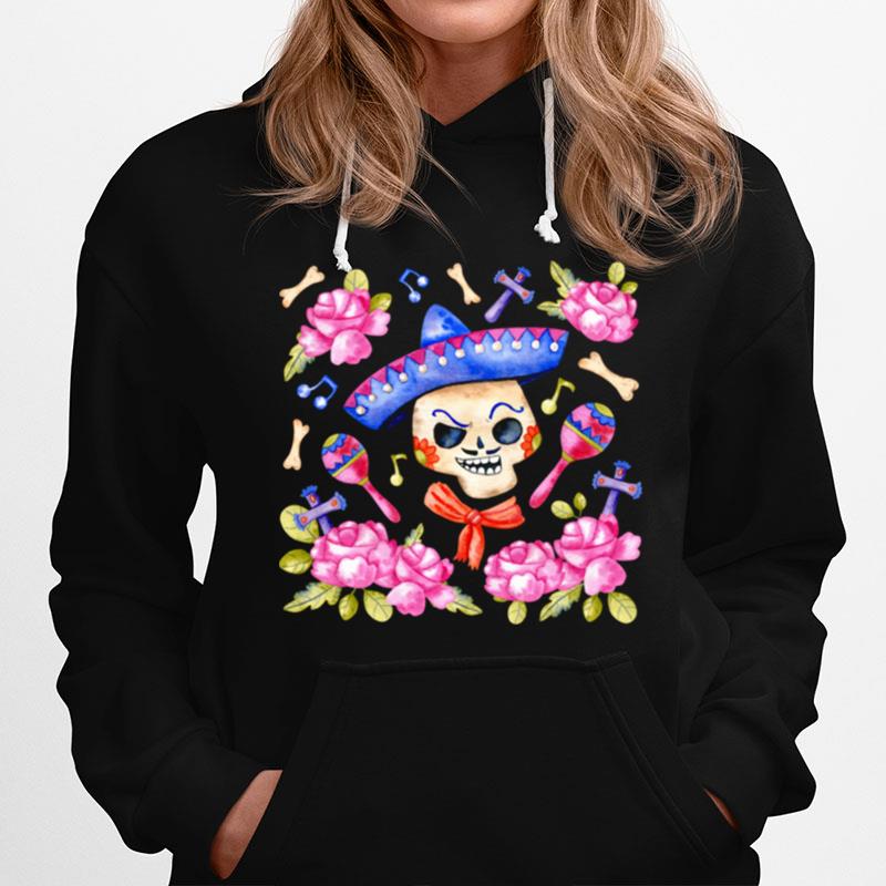 Happy Mexican Dia De Muertos Day Of Dead Sugar Skull Hoodie