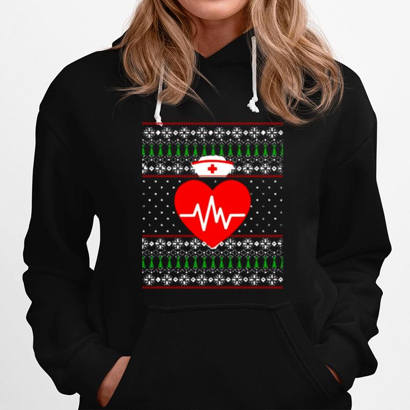 Happy Nurse Ugly Sweater Merry Christmas Nursing Holiday Hoodie