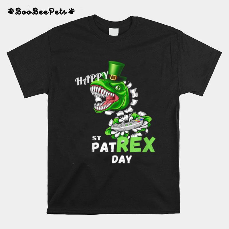 Happy St Pat Trex Day Dino St Patricks Day Toddler Boys T-Shirt