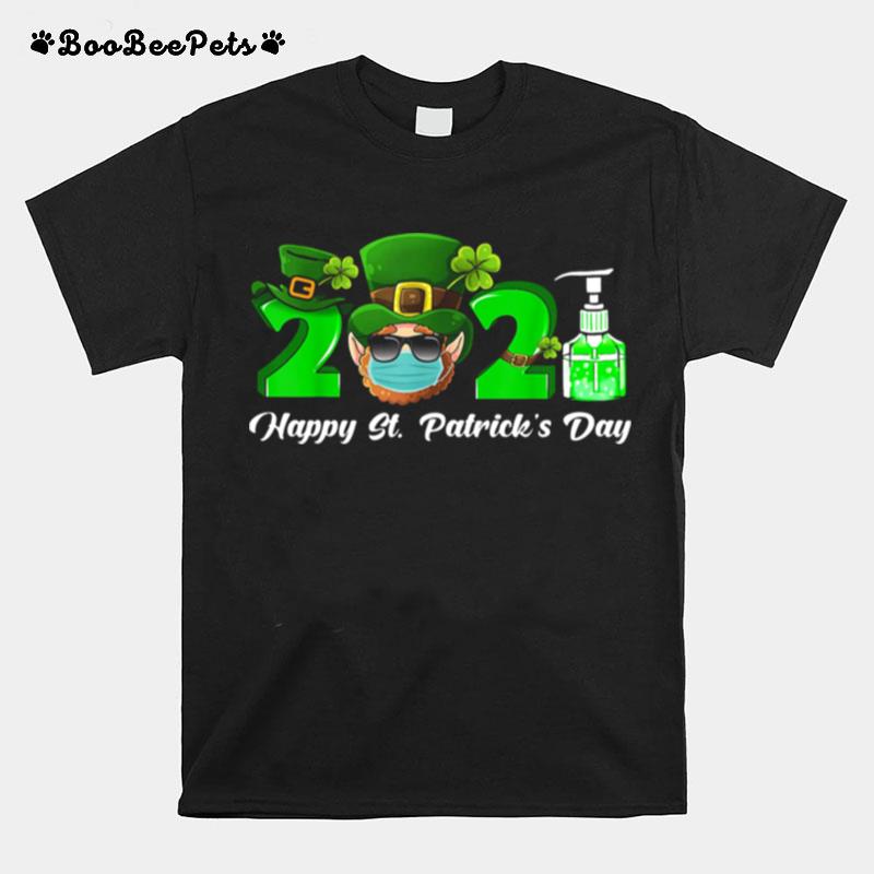 Happy St Patricks Day Leprechaun Face Mask T-Shirt