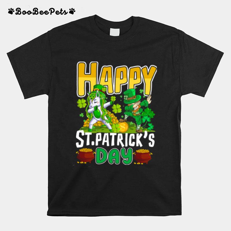 Happy St Patricks Day Unicorn Dab T-Shirt