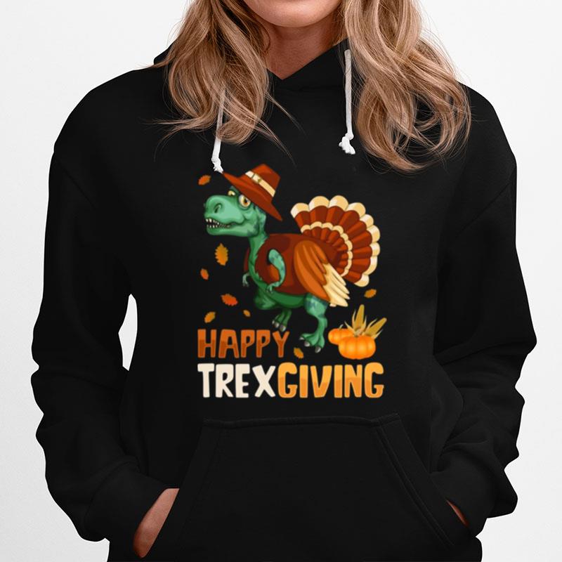 Happy Thanksgiving Dinosaur Mashup Turkey Hoodie