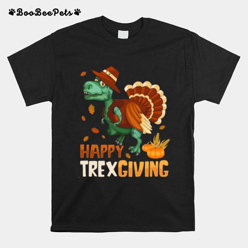 Happy Thanksgiving Dinosaur Mashup Turkey T-Shirt