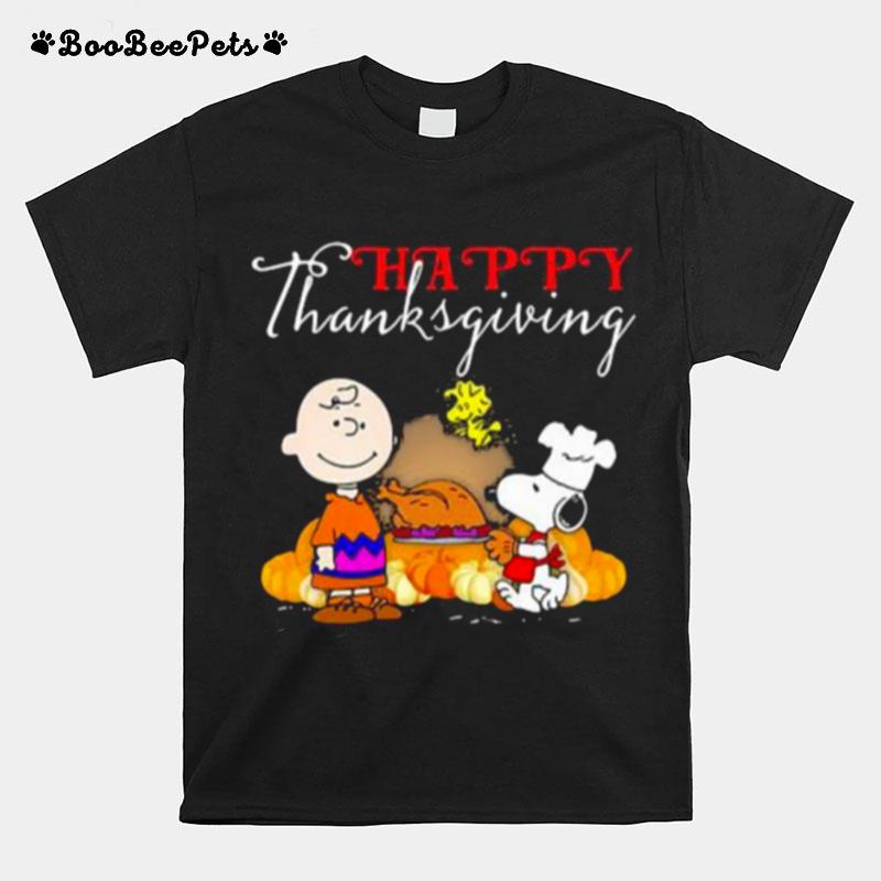 Happy Thanksgiving Halloween Snoopy Charlie T-Shirt